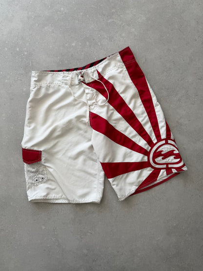 Vintage Billabong Andy Irons Rising Sun Boardshorts (36)
