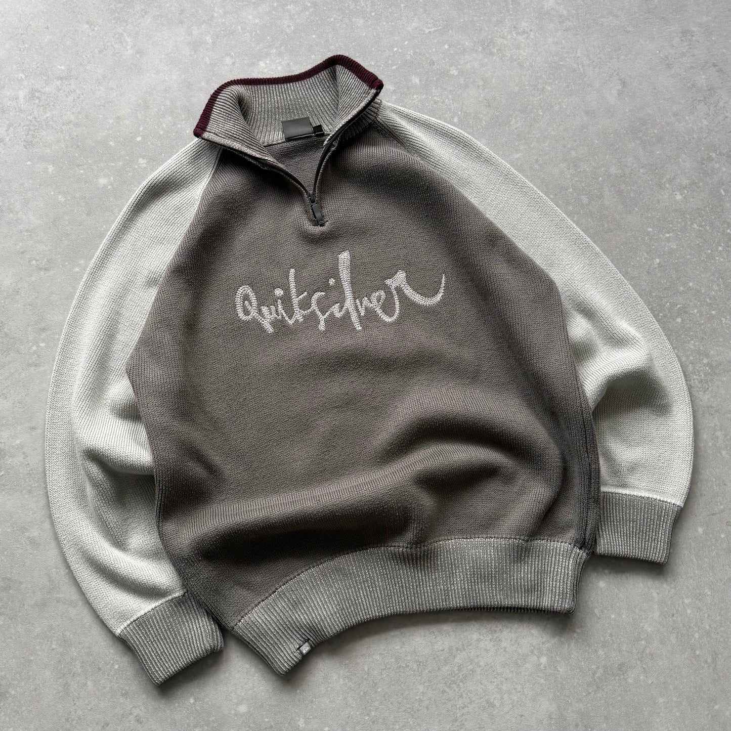 00’s Quiksilver 1/4 Zip Knit Jumper (M)