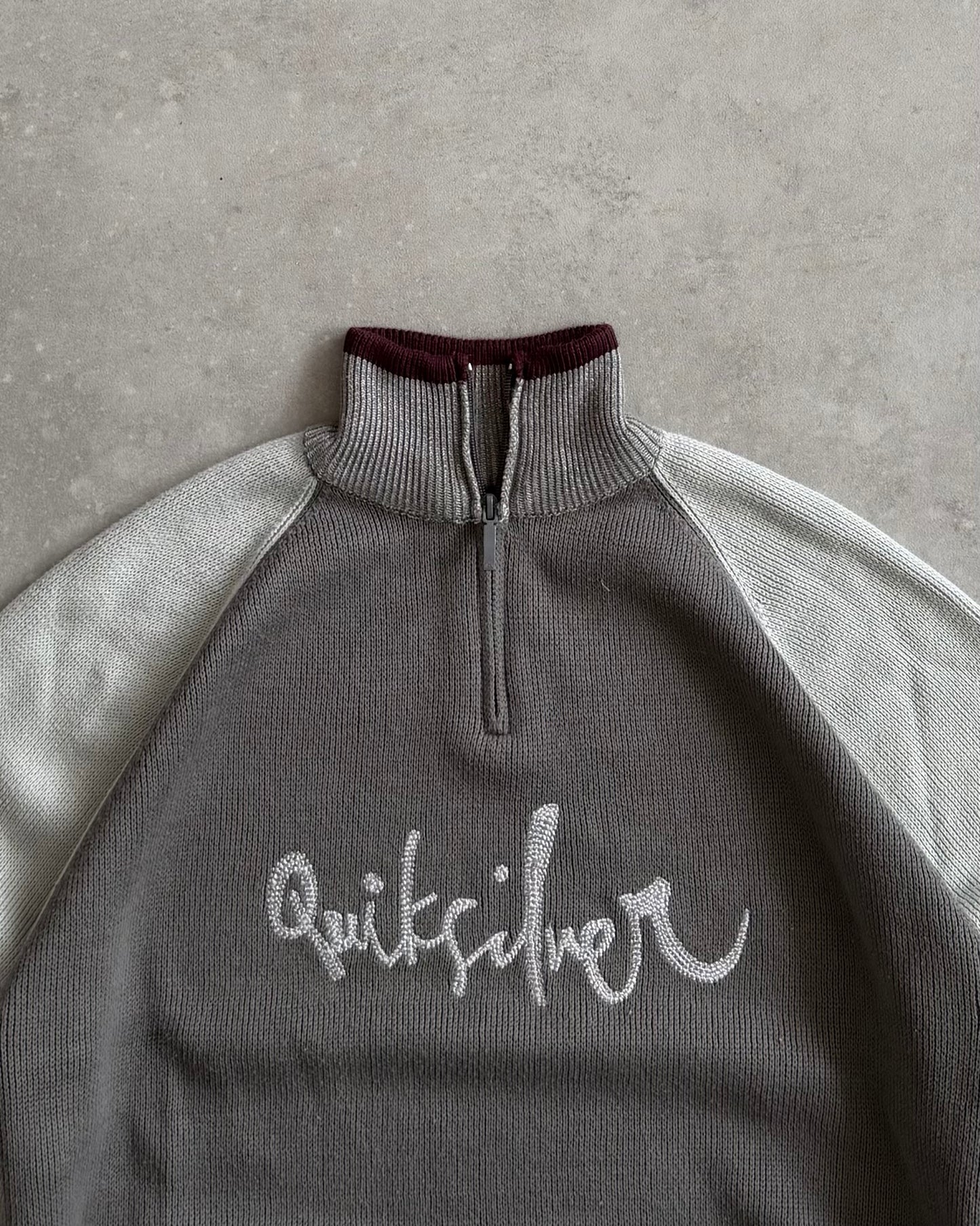 Vintage Quiksilver 1/4 Zip Knit Jumper (M)