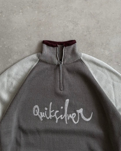 Vintage Quiksilver 1/4 Zip Knit Jumper (M)