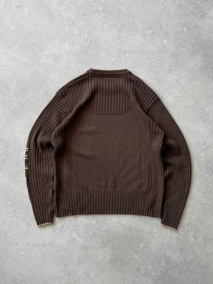 Vintage Quiksilver Cable Knit Jumper (M)