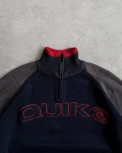 Vintage Quiksilver 1/4 Zip Knit Jumper (S)