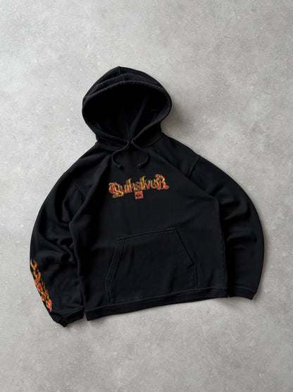 Vintage Quiksilver Flame Hoodie (XS)