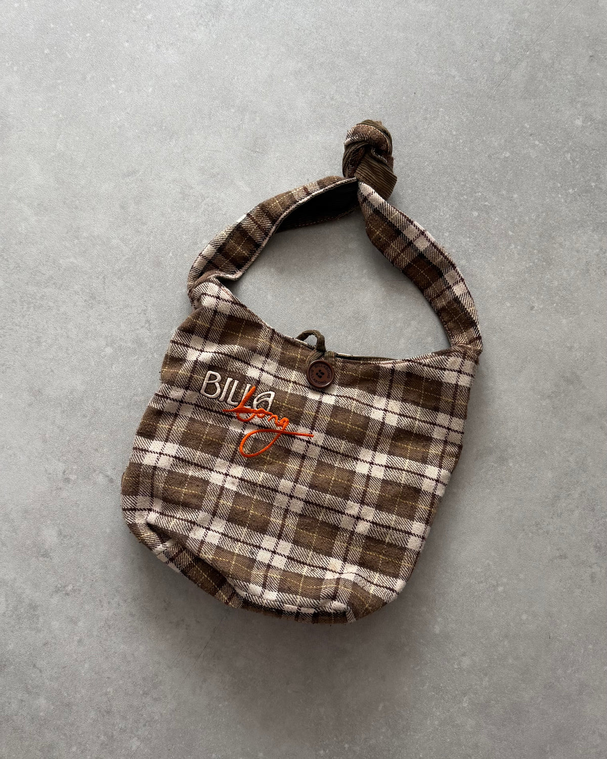Vintage Billabong Plaid Reversible Tote Bag