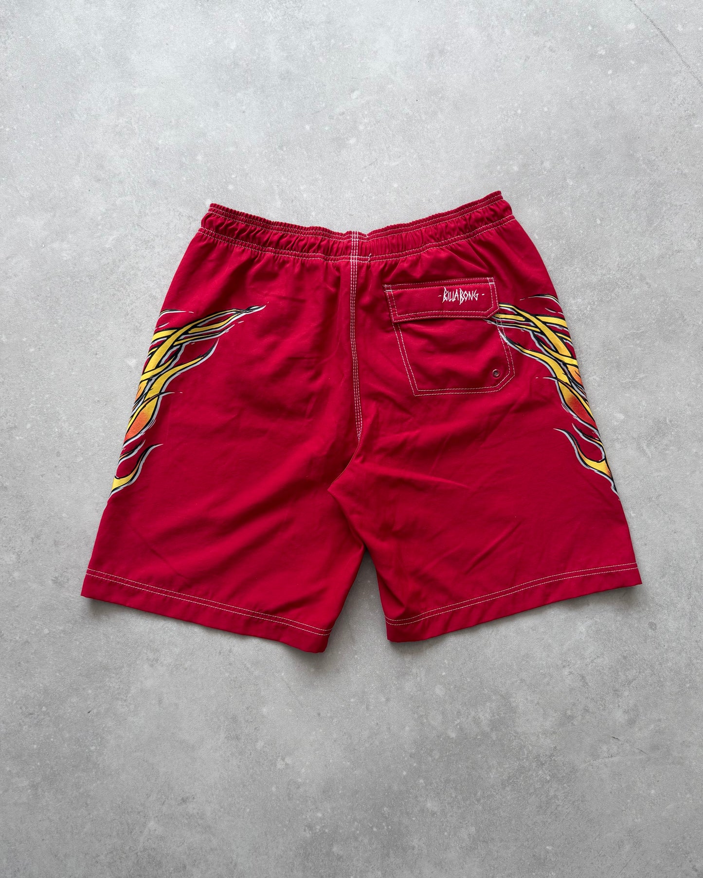 Vintage Billabong Flaming Skull Boardshorts (32)