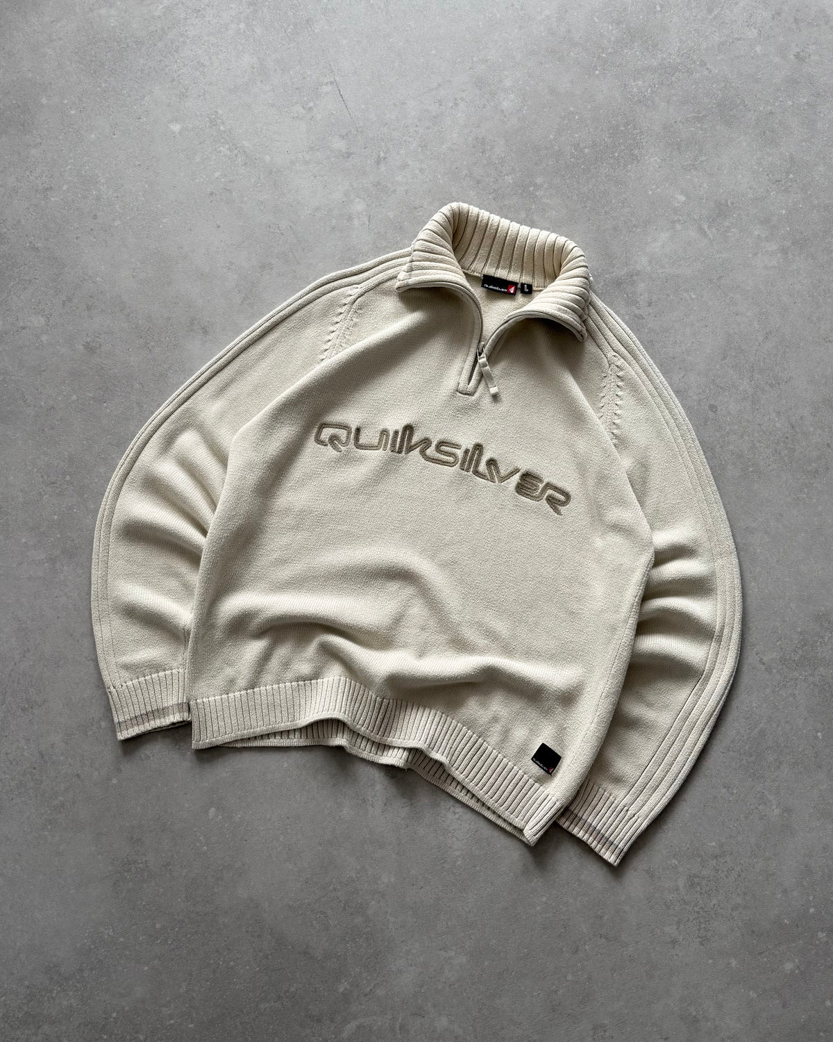 Vintage Quiksilver 1/4 Zip Knit Jumper (L)