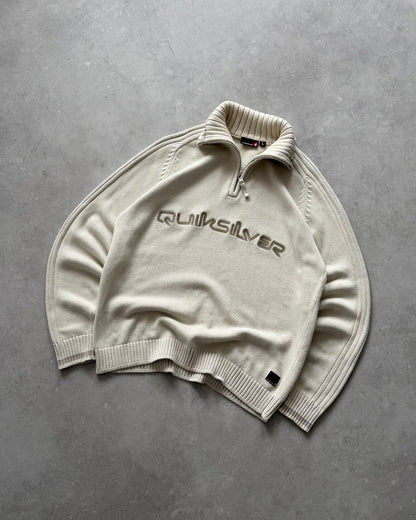 Vintage Quiksilver 1/4 Zip Knit Jumper (L)