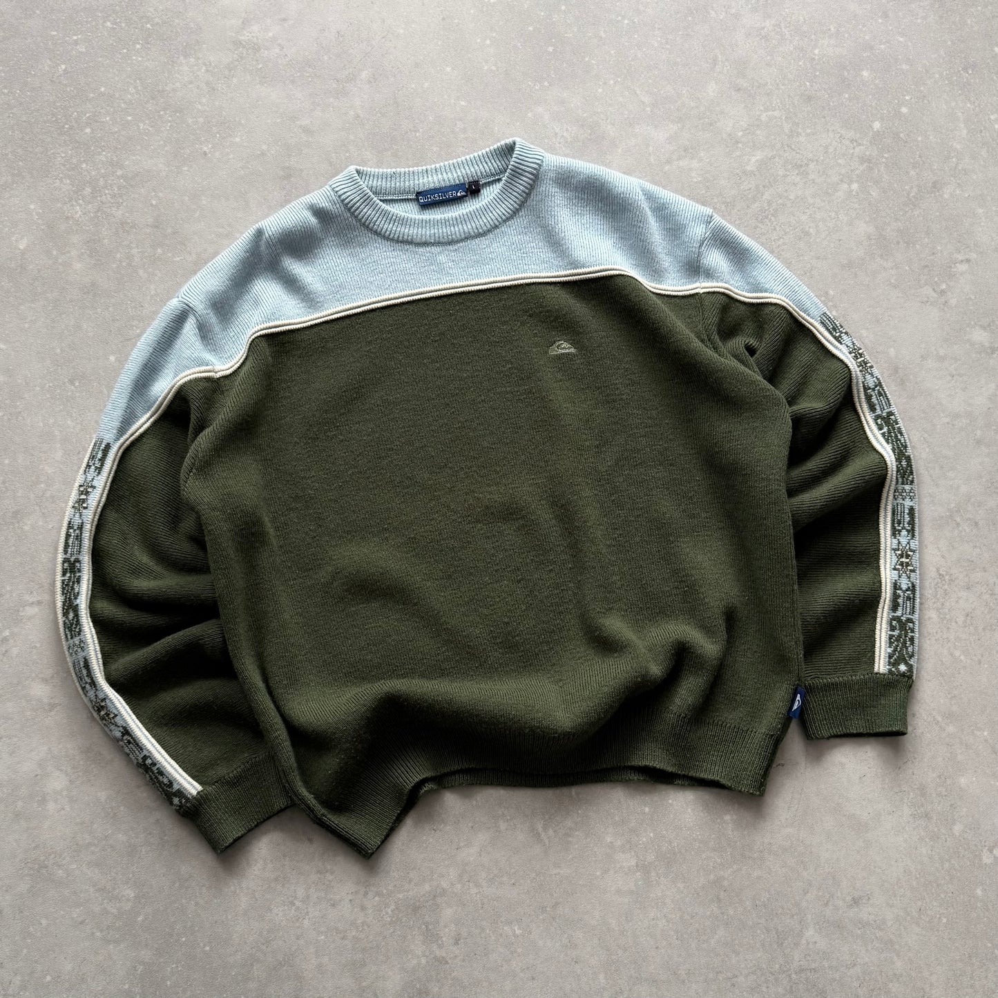 00's Quiksilver Aztec Knit Jumper (L)
