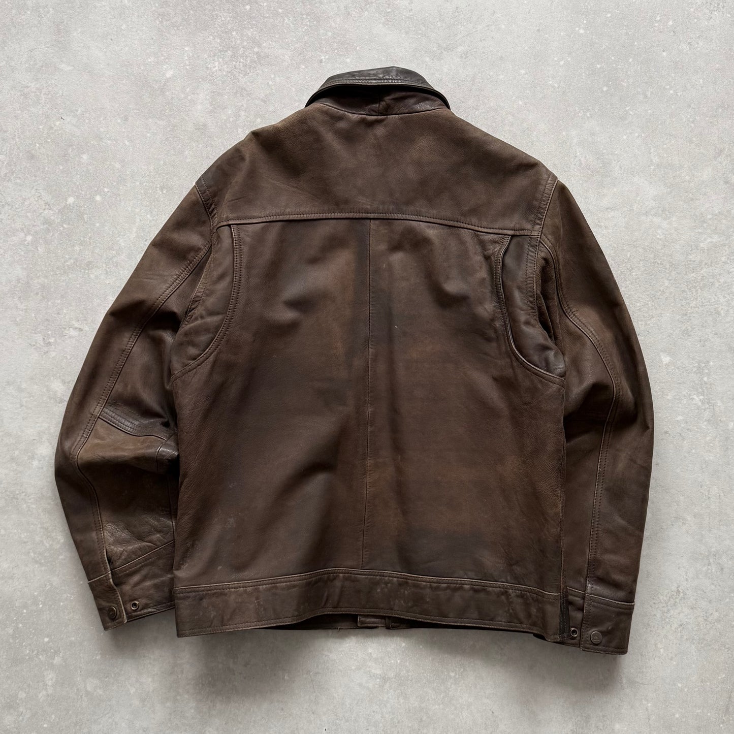00's Quiksilver Leather Jacket (L)