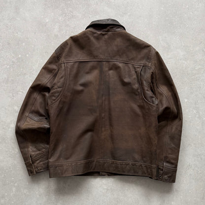 00's Quiksilver Leather Jacket (L)