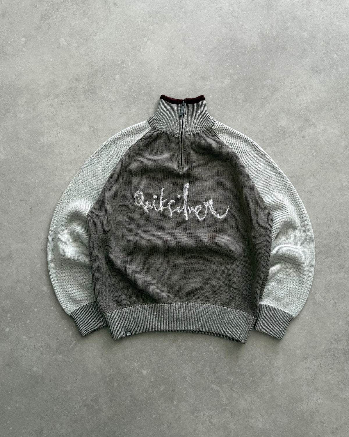 Vintage Quiksilver 1/4 Zip Knit Jumper (S)