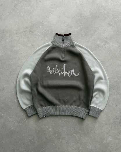 Vintage Quiksilver 1/4 Zip Knit Jumper (S)