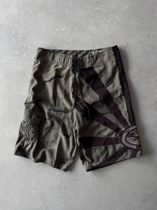 Vintage Billabong Andy Irons Rising Sun Boardshorts (32)