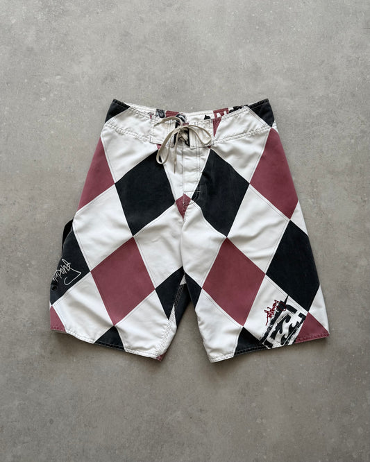 Vintage Billabong Andy Irons Argyle Boardshorts (30)
