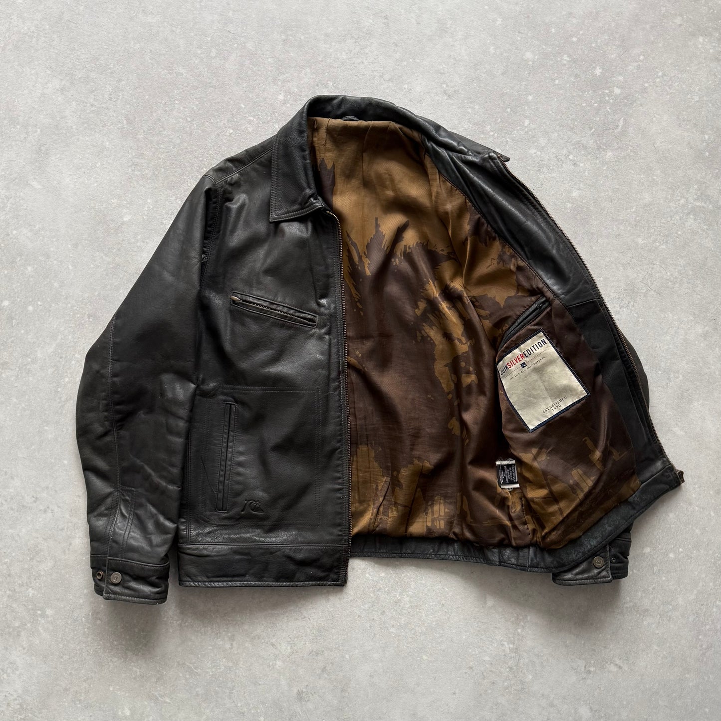 00's Quiksilver Leather Jacket (M)