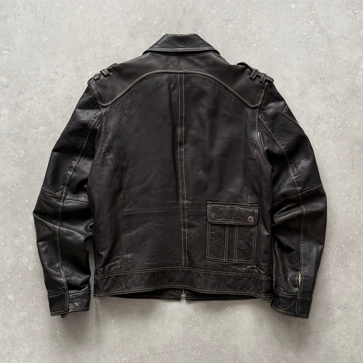 00's Quiksilver Leather Jacket (M)