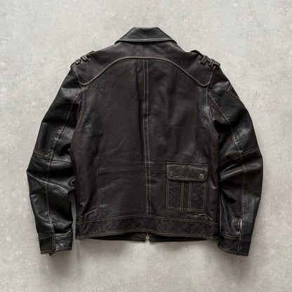 00's Quiksilver Leather Jacket (M)