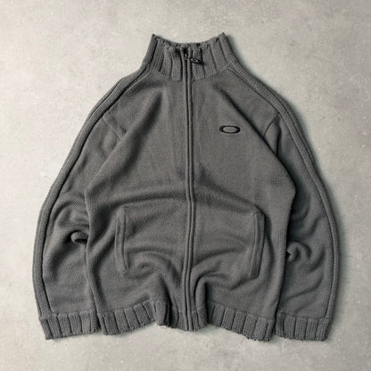 00’s Oakley Zip-up Knit Jumper (L)