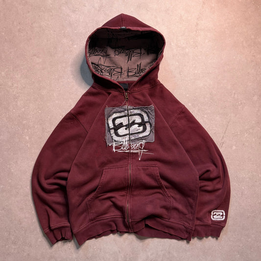 Burgundy Billabong Zip-up Hoodie