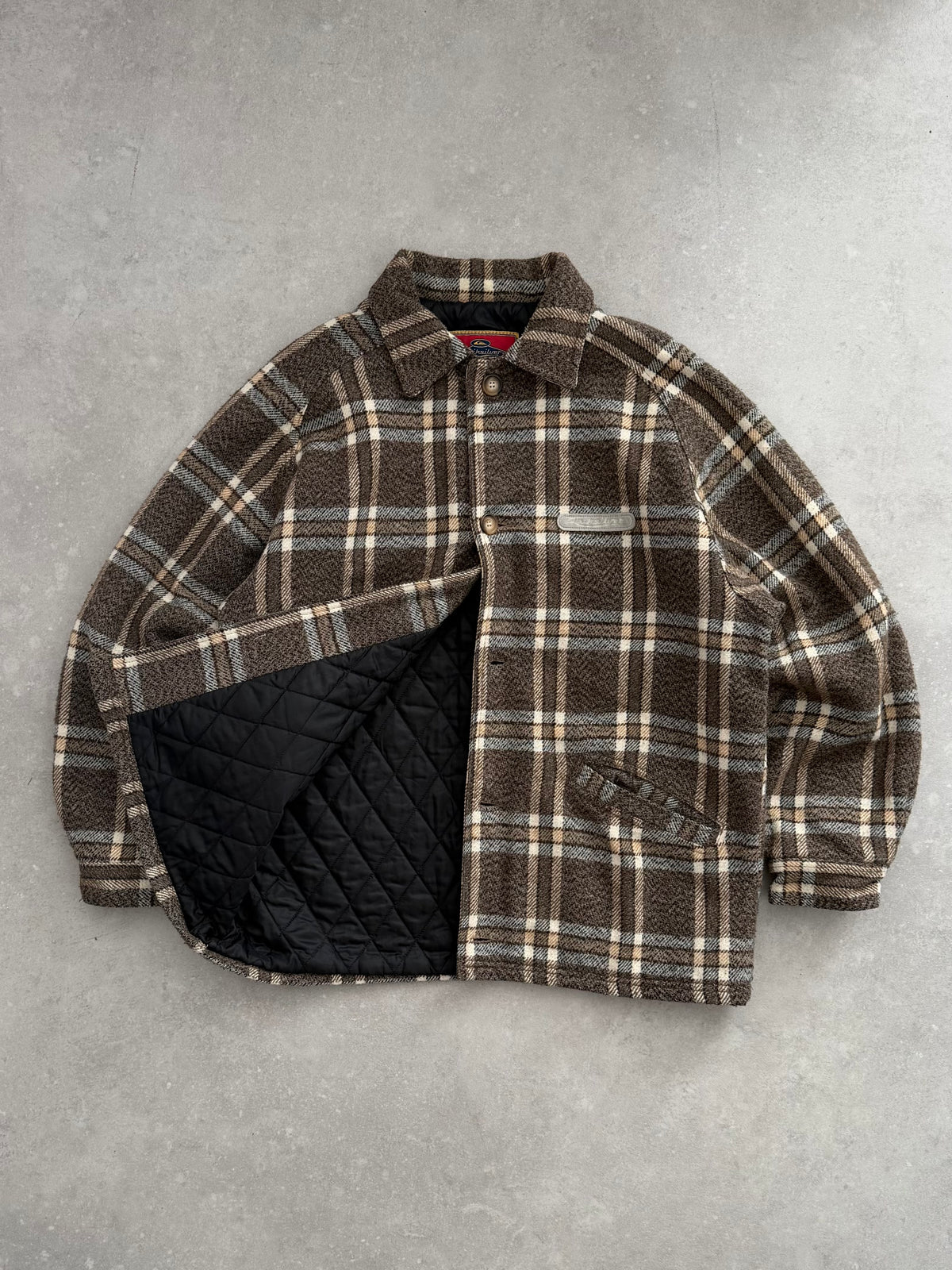 Vintage Quiksilver Plaid Fleece Jacket (L)