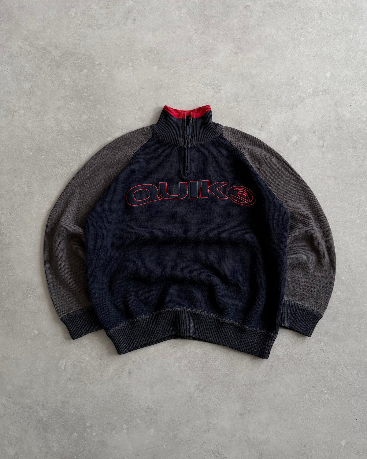 Vintage Quiksilver 1/4 Zip Knit Jumper (S)