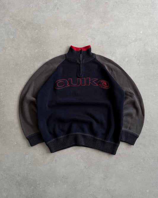 Vintage Quiksilver 1/4 Zip Knit Jumper (S)