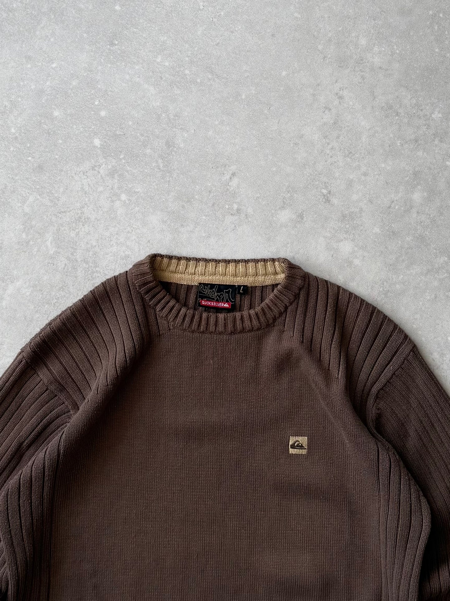 Vintage Quiksilver Cable Knit Jumper (M)