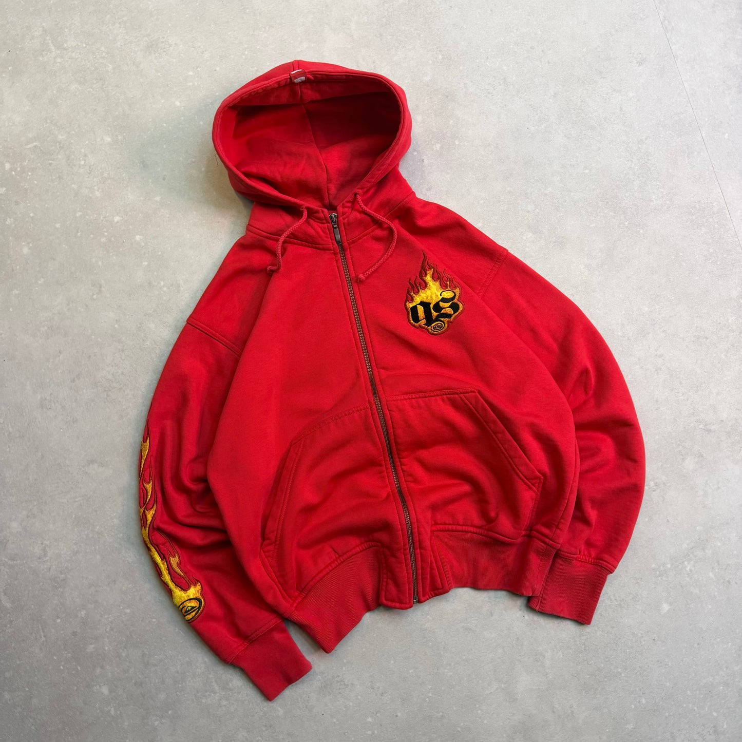 00's Flame Zip Up Hoodie (M)