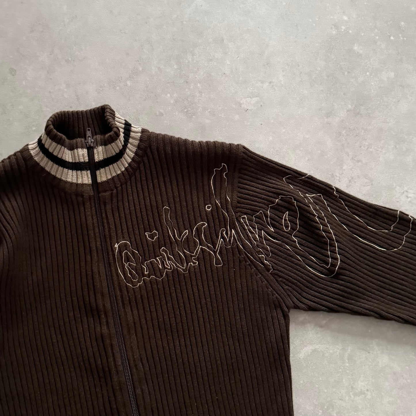 00’s Quiksilver Full Zip Knit Jumper (S)