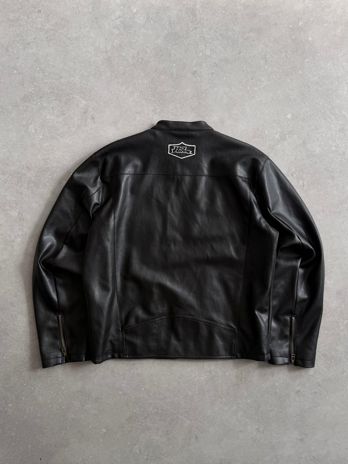 Vintage No Fear Faux Leather Jacket (M)