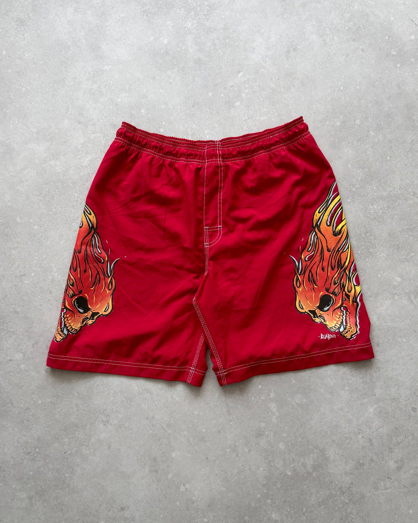 Vintage Billabong Flaming Skull Boardshorts (32)