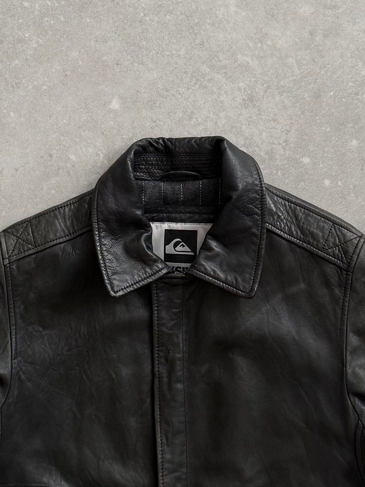 Vintage Quiksilver Leather Jacket (M)