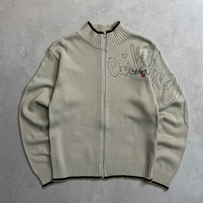 00's Quiksilver Zip-up Knit Jumper (M)
