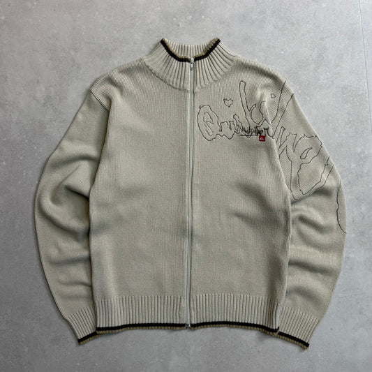 00's Quiksilver Zip-up Knit Jumper (M)