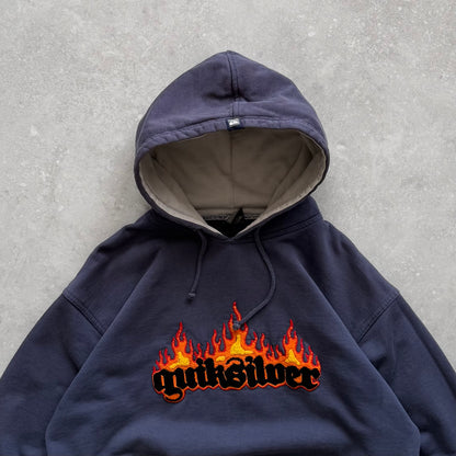 Vintage Quiksilver Flame Hoodie (L)