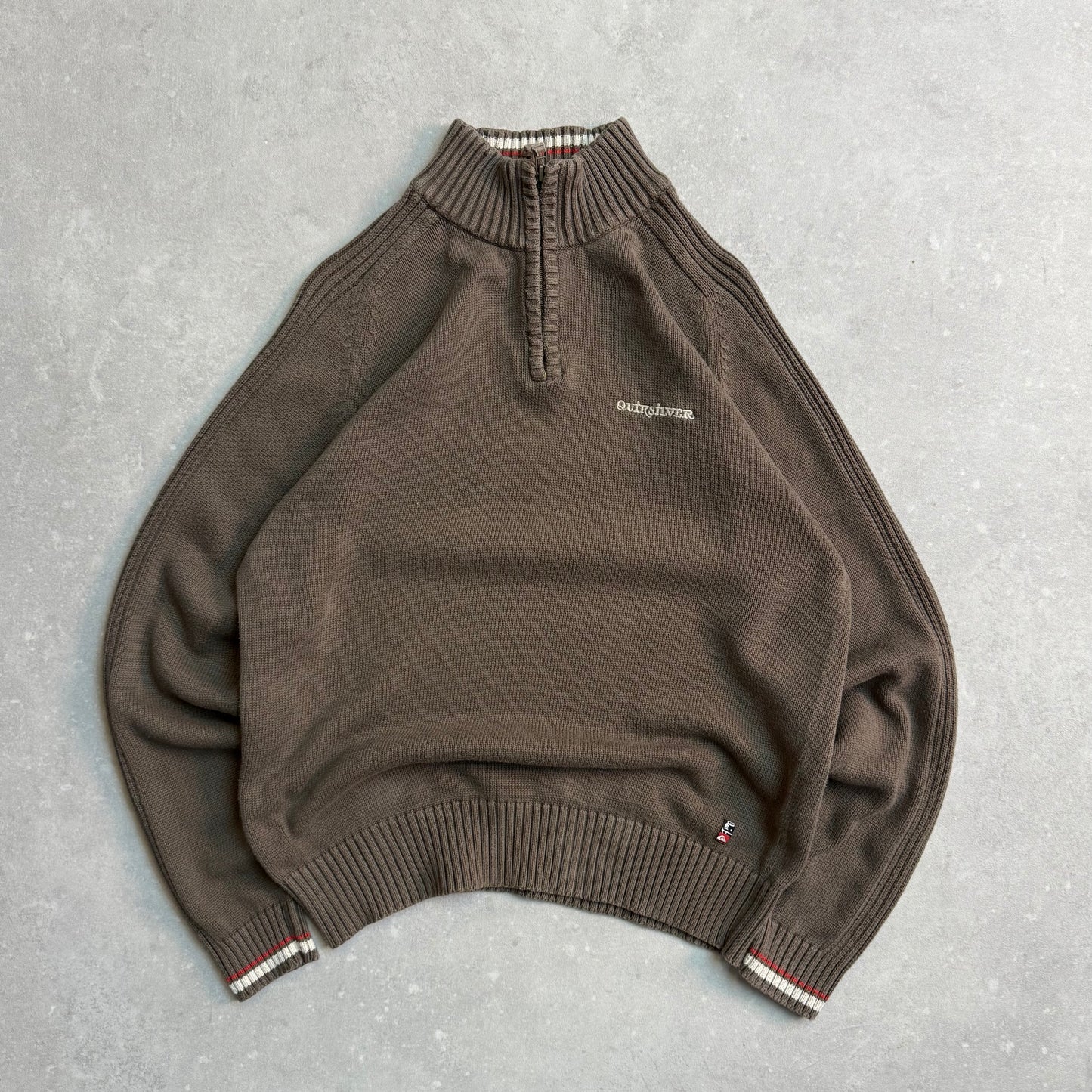 00’s Quiksilver 1/4 Zip Knit Jumper (M)