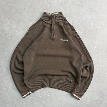 00’s Quiksilver 1/4 Zip Knit Jumper (M)