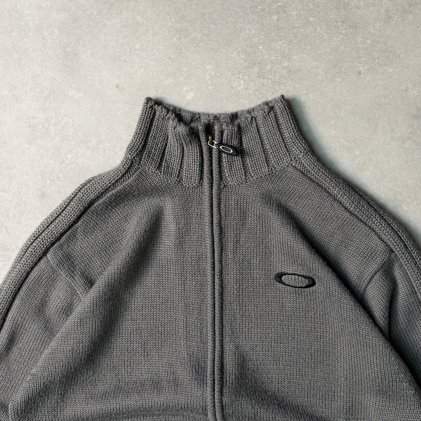 00’s Oakley Zip-up Knit Jumper (L)