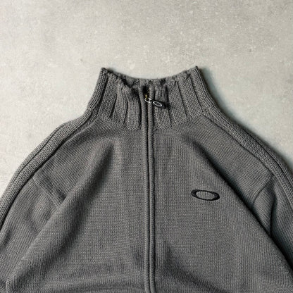 00’s Oakley Zip-up Knit Jumper (L)