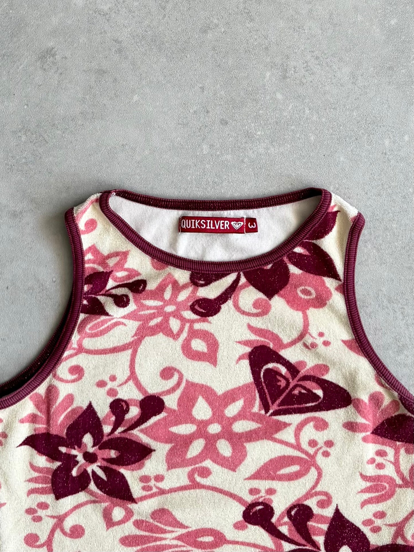 Vintage Quiksilver Cropped Racer Back Tank Top (8)