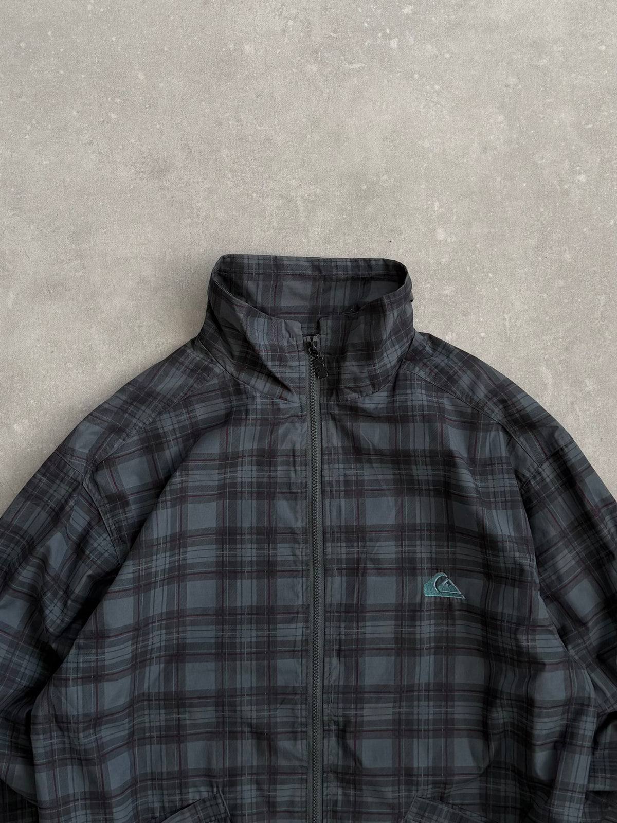 Vintage Quiksilver Plaid Windbreaker (L)