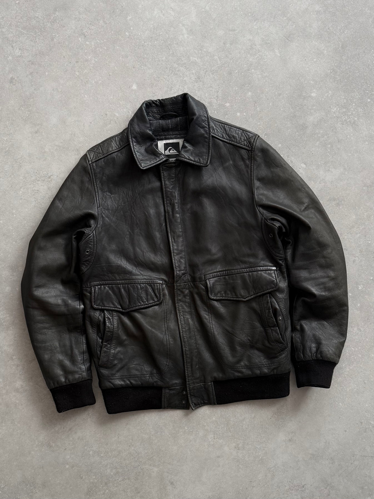 Vintage Quiksilver Leather Jacket (M)