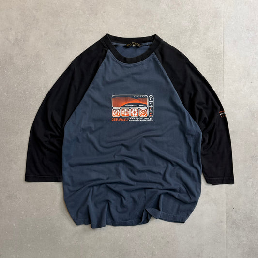 00's Rip Curl 3/4 Sleeve T-shirt (L)