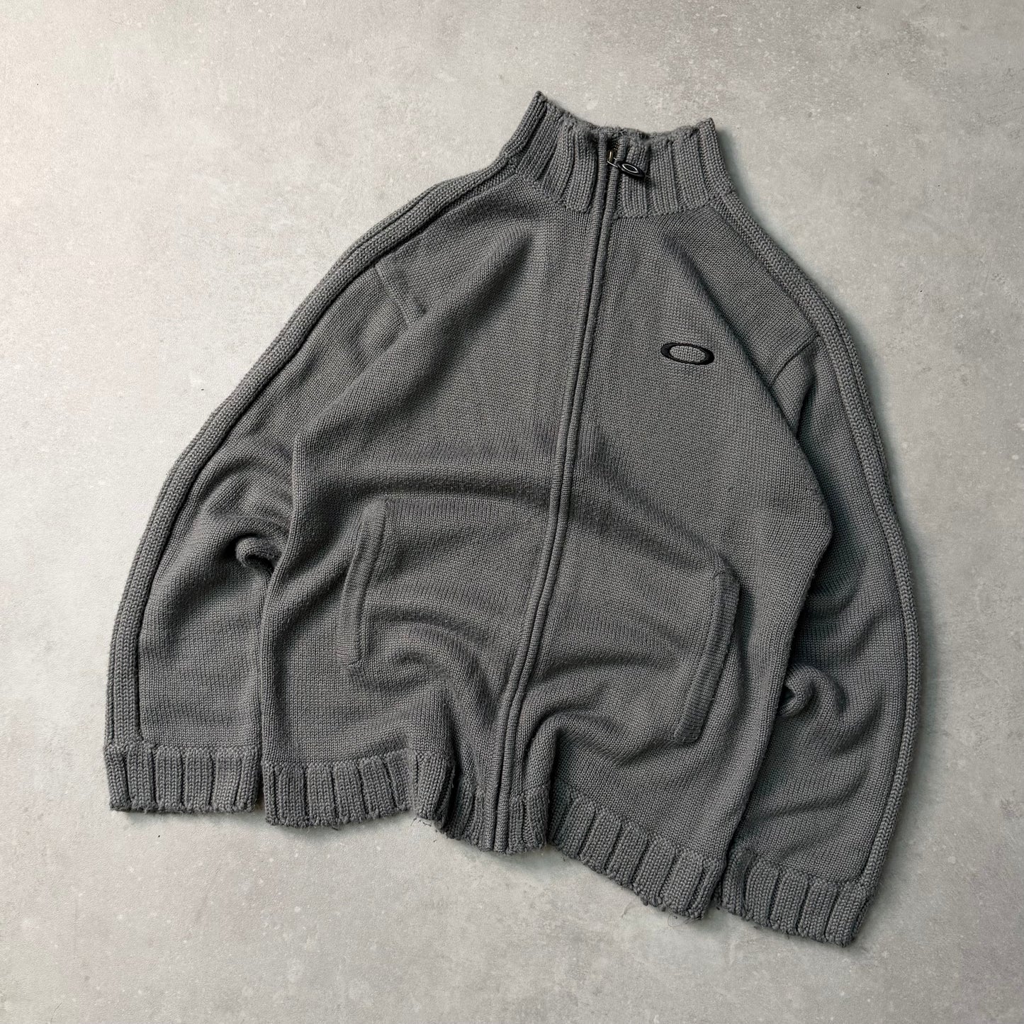 00’s Oakley Zip-up Knit Jumper (L)