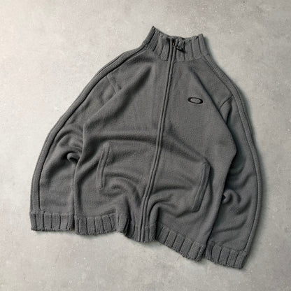 00’s Oakley Zip-up Knit Jumper (L)