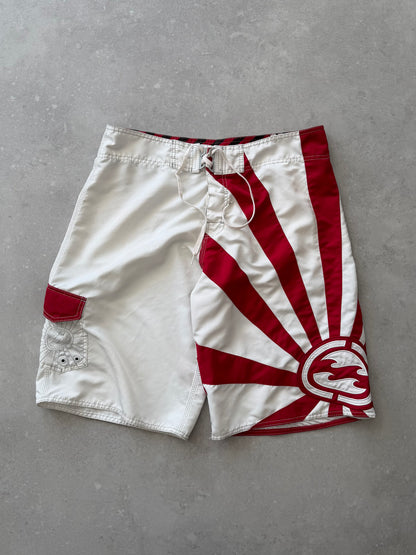 Vintage Billabong Andy Irons Rising Sun Boardshorts (36)