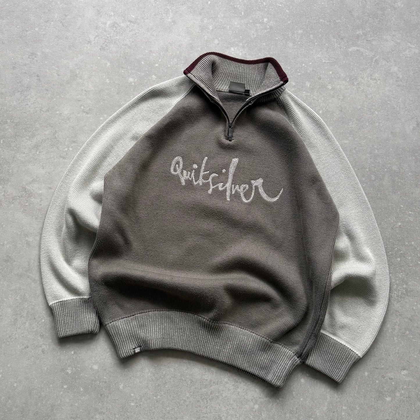 00’s Quiksilver 1/4 Zip Knit Jumper (M)
