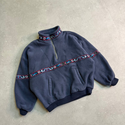 90's Quiksilver Aztec 1/4 zip Fleece (M)