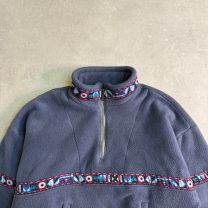 90's Quiksilver Aztec 1/4 zip Fleece (M)